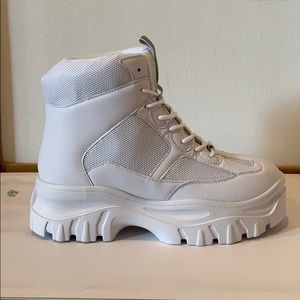 COPY - White Chunky Trainer Boots